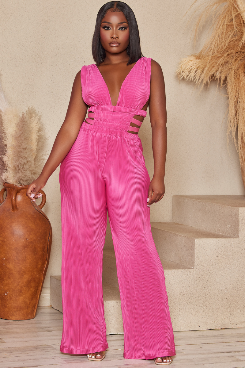 CALL YOU MINE JUMPSUIT(PINK)